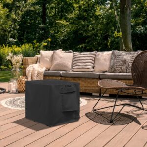 KHOMO GEAR Heavy Duty Outdoor Furniture Cover - Waterproof Square & Rectangular Covers with Air Vents - for Ottoman, Tables, Coffee Side Tables and Others