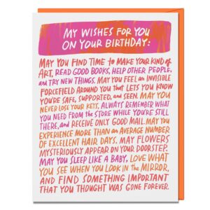 Em & Friends My Birthday Wishes for You Cards - Box of Birthday Cards with Envelopes (Box of 8, Identical Cards) (2-02888)