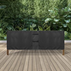 KHOMO GEAR Heavy Duty Outdoor Furniture Cover - Waterproof Square & Rectangular Covers with Air Vents - for Ottoman, Tables, Coffee Side Tables and Others