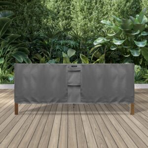 KHOMO GEAR Heavy Duty Outdoor Furniture Cover - Waterproof Square & Rectangular Covers with Air Vents - UV Resistant Polyester Patio Garden Cover - for Ottoman, Tables, Coffee Side Tables and Others