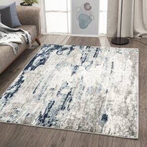 luxe weavers modern distressed abstract red 5x7 area rug