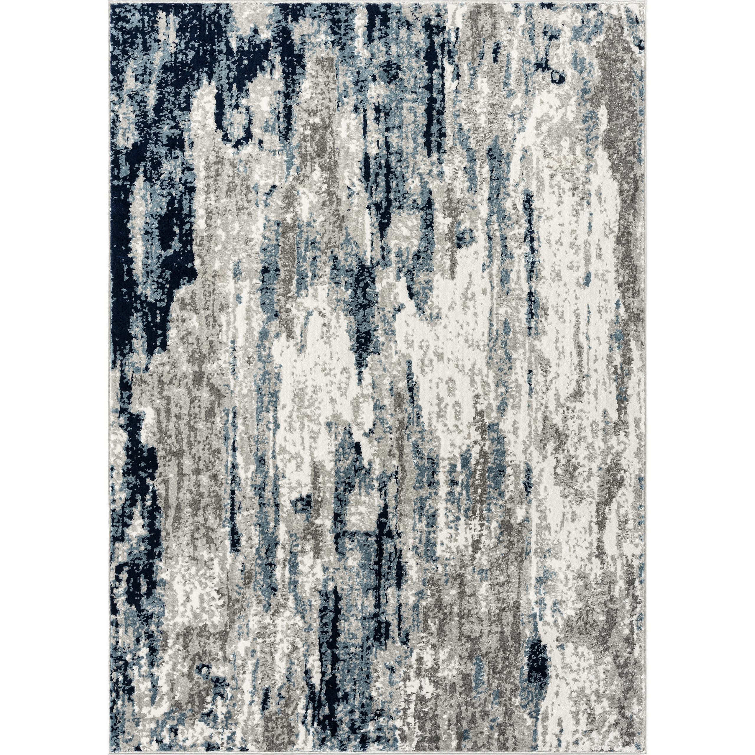 LUXE WEAVERS Modern Distressed Abstract Red 5x7 Area Rug