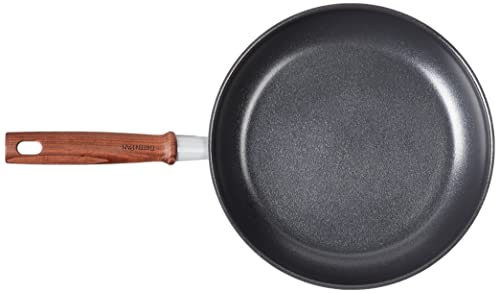 GreenPan Mayflower Pro Hard Anodized Healthy Ceramic Nonstick, 10" Frying Pan Skillet, Vintage Wood Handle, PFAS-Free, Induction, Charcoal Gray