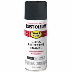 rust-oleum stops rust professional gloss protective enamel spray paint ink black, 12 oz.