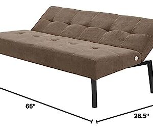 Panana Futon Sofa Bed Convertible Sofa Couch Sleeper Linen Upholstered Home Recliner Reversible Loveseat Folding Daybed Guest Bed for Living Room Apartment Dorm Bonus Room