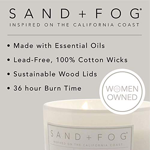 Sand + Fog Scented Candle - Pumpkin Spice – Additional Scents and Sizes – 100% Cotton Lead-Free Wick - Luxury Air Freshening Jar Candles - Perfect Home Decor – 12oz