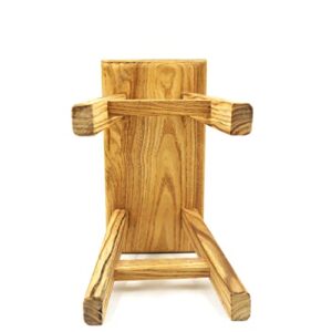 ANQILEE Handmade Solid Wood Stool Milking Stool 10" Height Wooden Step Stool Simple Wooden Viking Stool (12" Long 6" Wide)