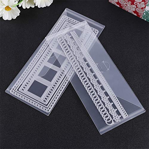 20PCS plastic storage cases for card stamp and dies10pcs 9.4x3.9inch Die Storage Envelopes&10pcs clear 7x5inch clear bags for crafts storage cutting Die Storage Envelope Stamp Stencil Organizer Holder