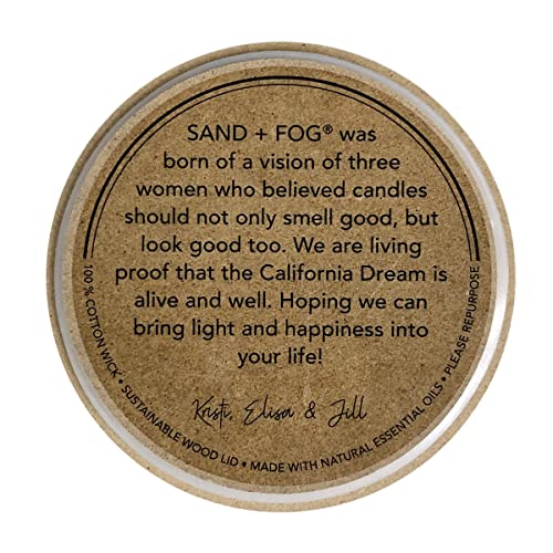 Sand + Fog Scented Candle - Pumpkin Spice – Additional Scents and Sizes – 100% Cotton Lead-Free Wick - Luxury Air Freshening Jar Candles - Perfect Home Decor – 12oz