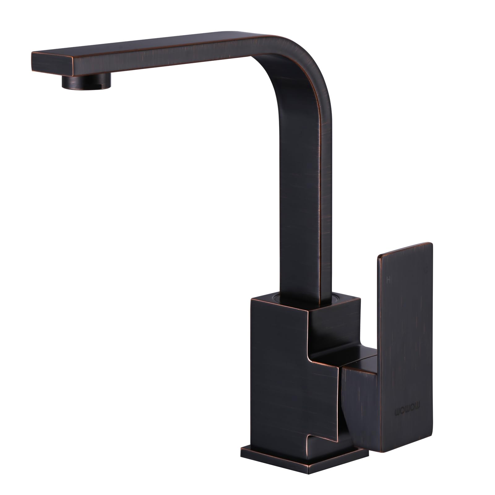 WOWOW Modern Bar Sink Faucet Oil Rubbed Bronze Bar Faucet Single Hole Wet Bar Faucet Single Handle Small Kitchen Faucet with Supply Hose Stainless Steel