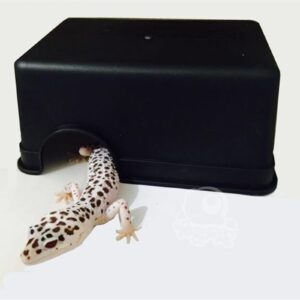 Lucky Interests 3 pcs Reptile Hide Box, Reptile Cave with Water Supply, Reptile and Amphibians Hide Hideout Houses for Lizard Turtle Gecko Chameleon Spider Scorpion with 3 Reptile Food Bowl (S, M, XL)