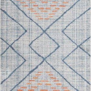 Unique Loom Aramis Collection Area Rug - Kavi (6' 1" x 9' Rectangle, Blue/ Ivory)