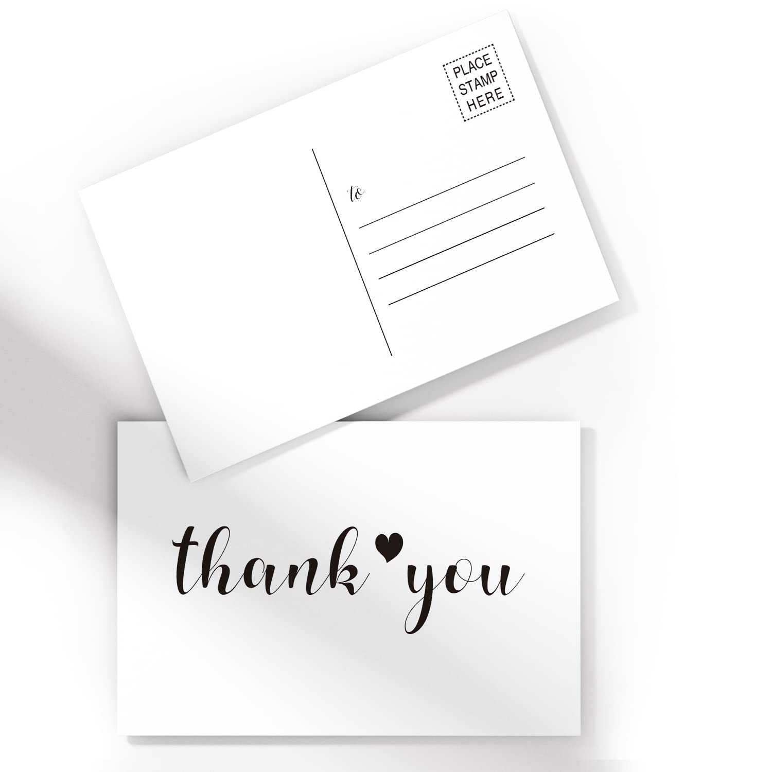 50 Thank You Postcards - Blank with Mailing Side, Thank You Cards for Weddings, Receptions, Baby or Bridal Showers, Birthdays, Graduations, Parties, Celebrations, or Special Events,4 x 6 Inches.