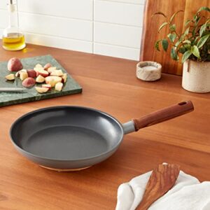 GreenPan Mayflower Pro Hard Anodized Healthy Ceramic Nonstick, 10" Frying Pan Skillet, Vintage Wood Handle, PFAS-Free, Induction, Charcoal Gray