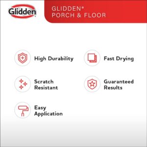 Glidden Grab-N-Go Porch and Floor Interior/Exterior Paint, 1 Gallon, Satin, Brown, Scratch Resistant, 128 Fl Oz (Pack of 1)