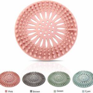 TFCFL 4 PCS Silicone Hair Stopper Shower Drain Strainer Hair Strainer for Bathroom, Bathtub, Laundry and Kitchen