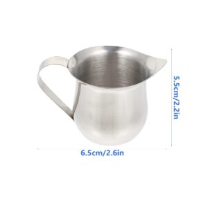 2 Pcs Stainless Steel Milk Cup Milk Pitcher Milk Container Sauce Holder Coffee Frothing Cup Milk Jug Kitchen Supply Practical Sauce Cup Multipurpose Cup Milk Holder Sauce Jug