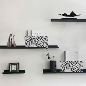 susiyo Zebra Print Pattern Storage Bins 2 Pcs Felt Storage Basket Foldable Organizer Bin for Office Closet