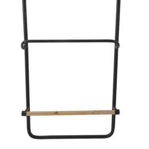 Deco 79 Metal Wall Mounted 6 Rack Magazine Rack Holder, 18" x 4" x 70", Black