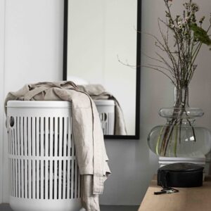 Zone Denmark Laundry Basket - Elevate Your Laundry Routine with Style and Functionality, Black 16.14x16.14x21.65 inches