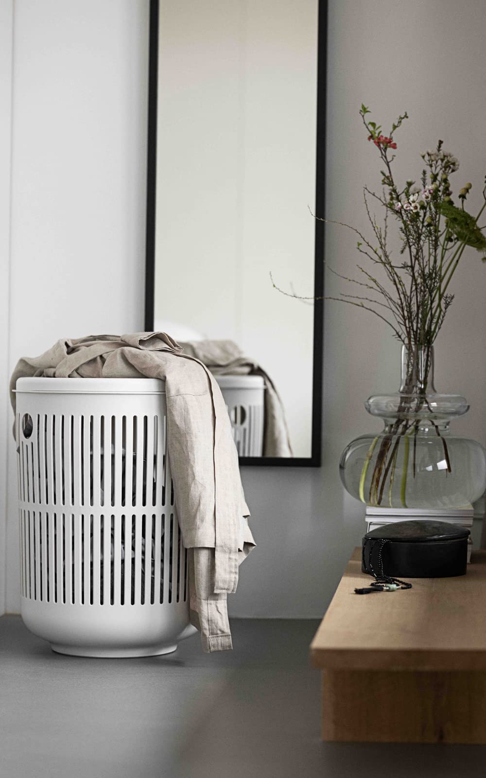 Zone Denmark Laundry Basket - Elevate Your Laundry Routine with Style and Functionality, Black 16.14x16.14x21.65 inches