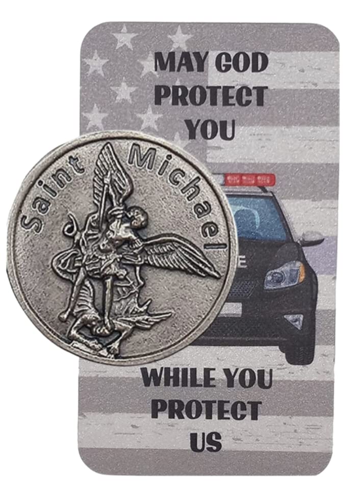 Saint Michael Police Token Set with Officers Holy Prayer Card