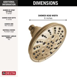 Delta -faucet 52669-CZ-PR Universal Showering Components Showerhead, Lumicoat Champagne Bronze