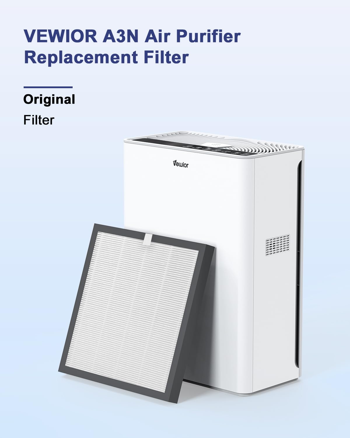 VEWIOR True HEPA Replacement Filter, Compatible A3 Air Purifier, H13 True HEPA Filter for A3 Air Cleaner