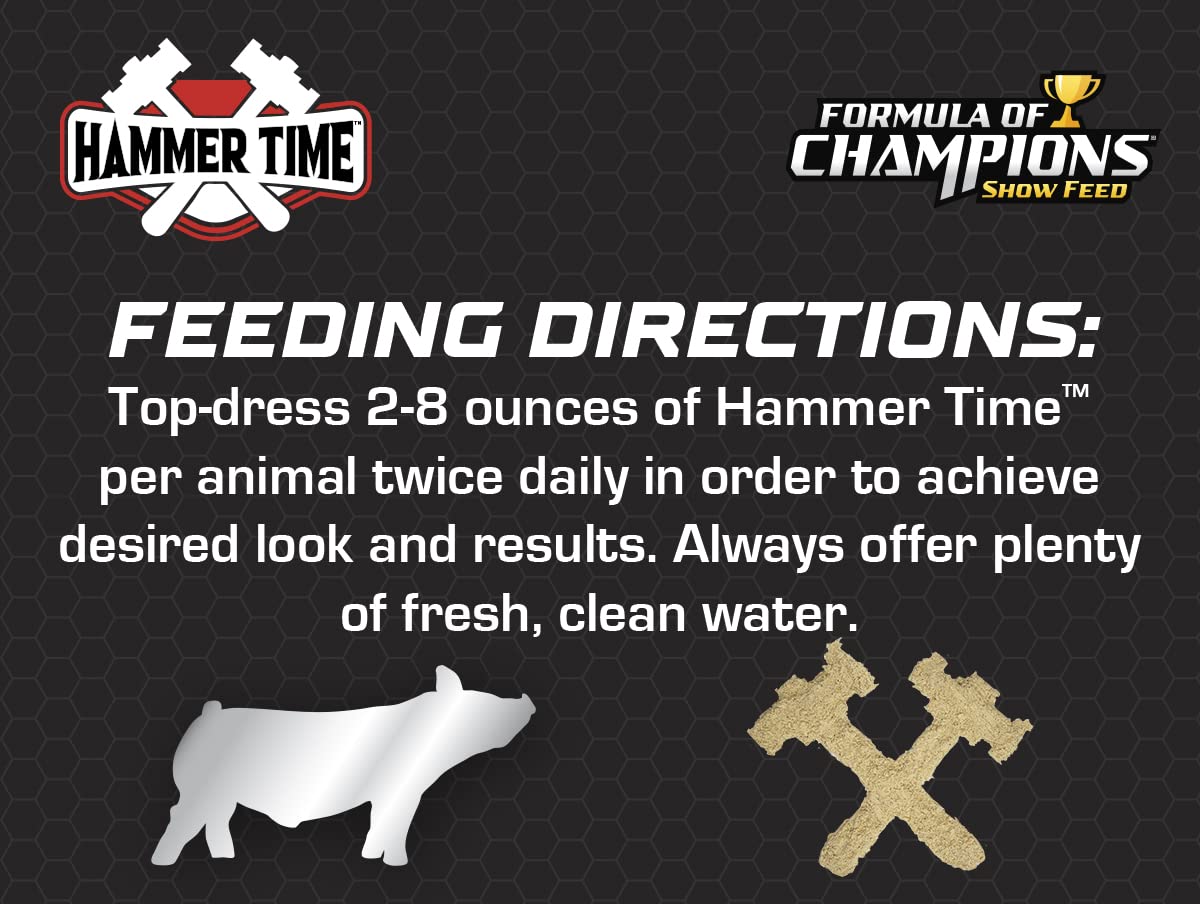 Hammer Time Nutritional Supplement for Show Pigs, 25 lb Bucket