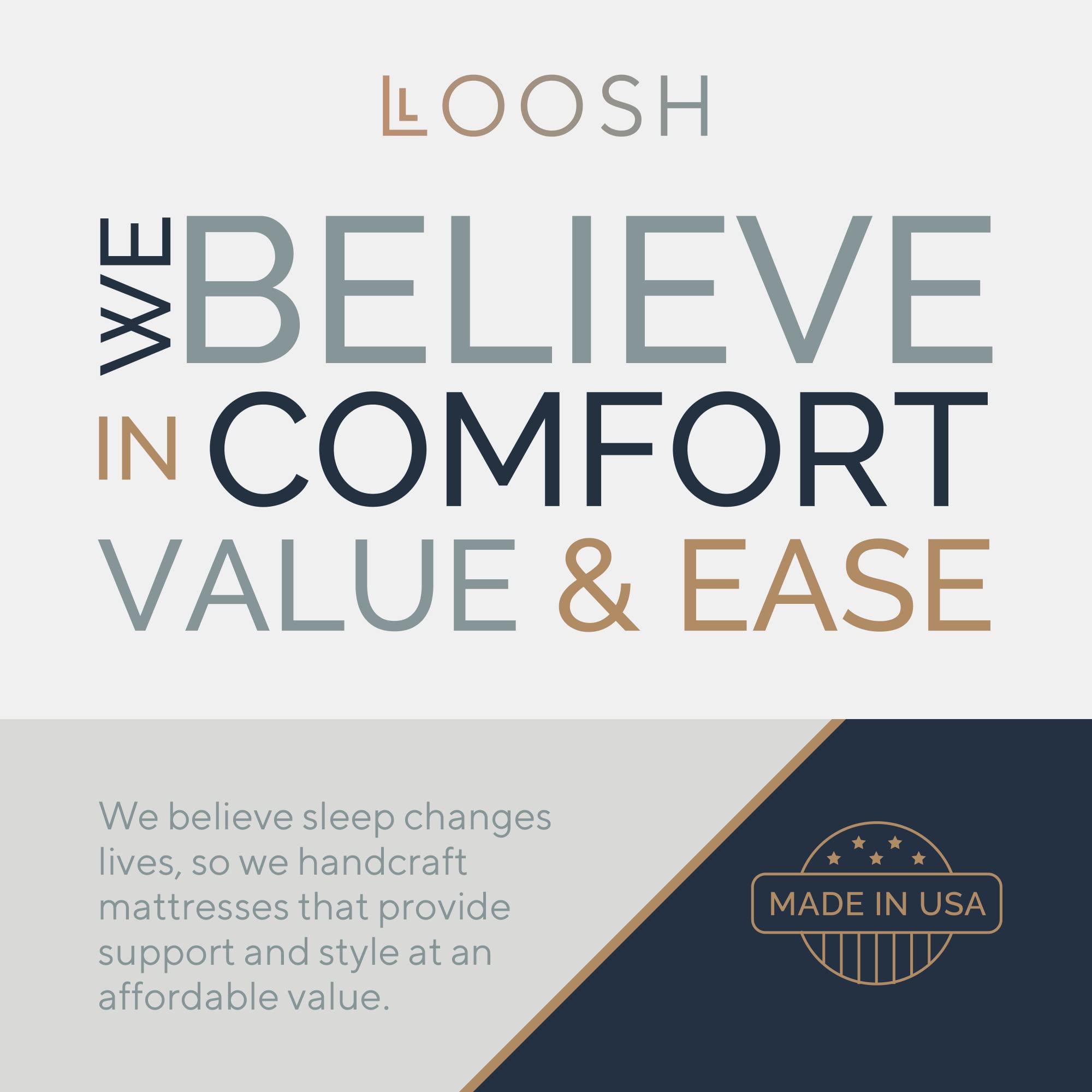 Loosh Full Size 12" Extra Firm Mattress Moisture Wicking Fabric, Cool Sleep - Inner Spring System & High-Density Foam Layers for Support & Comfort - CertiPUR-US Certified, Bed in Box