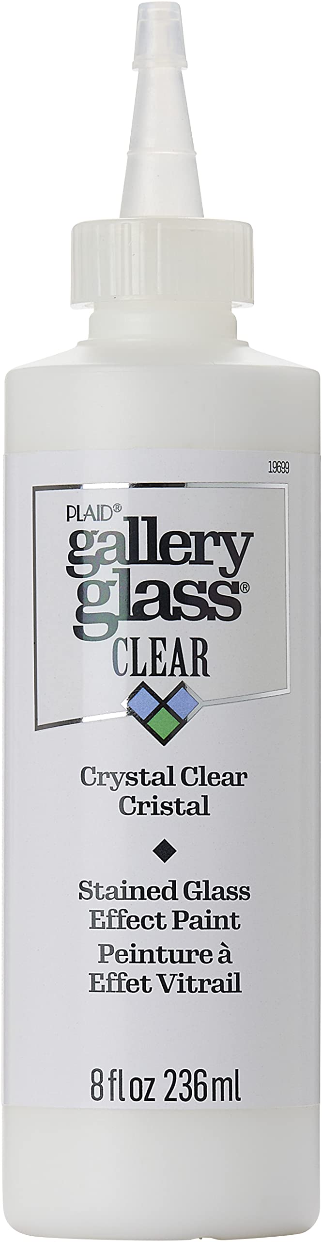 Gallery Glass Stained Glass Paint, Crystal Clear 8 fl oz Stained Glass Paint Perfect For DIY Arts And Crafts Paint Projects, 19699