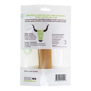 Buck Bone Organics Yak Cheese Chews for Dogs, All Natural Himalayan Yak Chew, Long Lasting Pet Treats, Odor Free, with Limited Ingredients (1 Ex Large Stick)