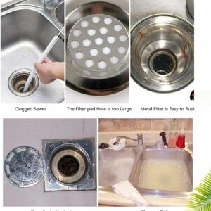 TFCFL 4 PCS Silicone Hair Stopper Shower Drain Strainer Hair Strainer for Bathroom, Bathtub, Laundry and Kitchen