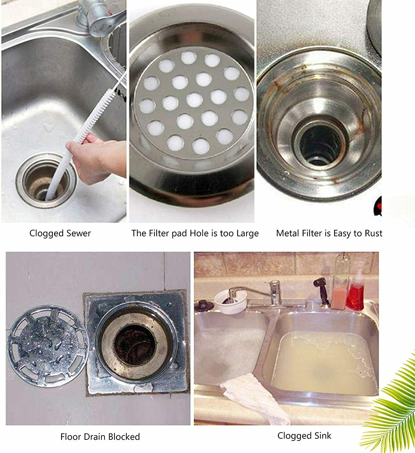 TFCFL 4 PCS Silicone Hair Stopper Shower Drain Strainer Hair Strainer for Bathroom, Bathtub, Laundry and Kitchen