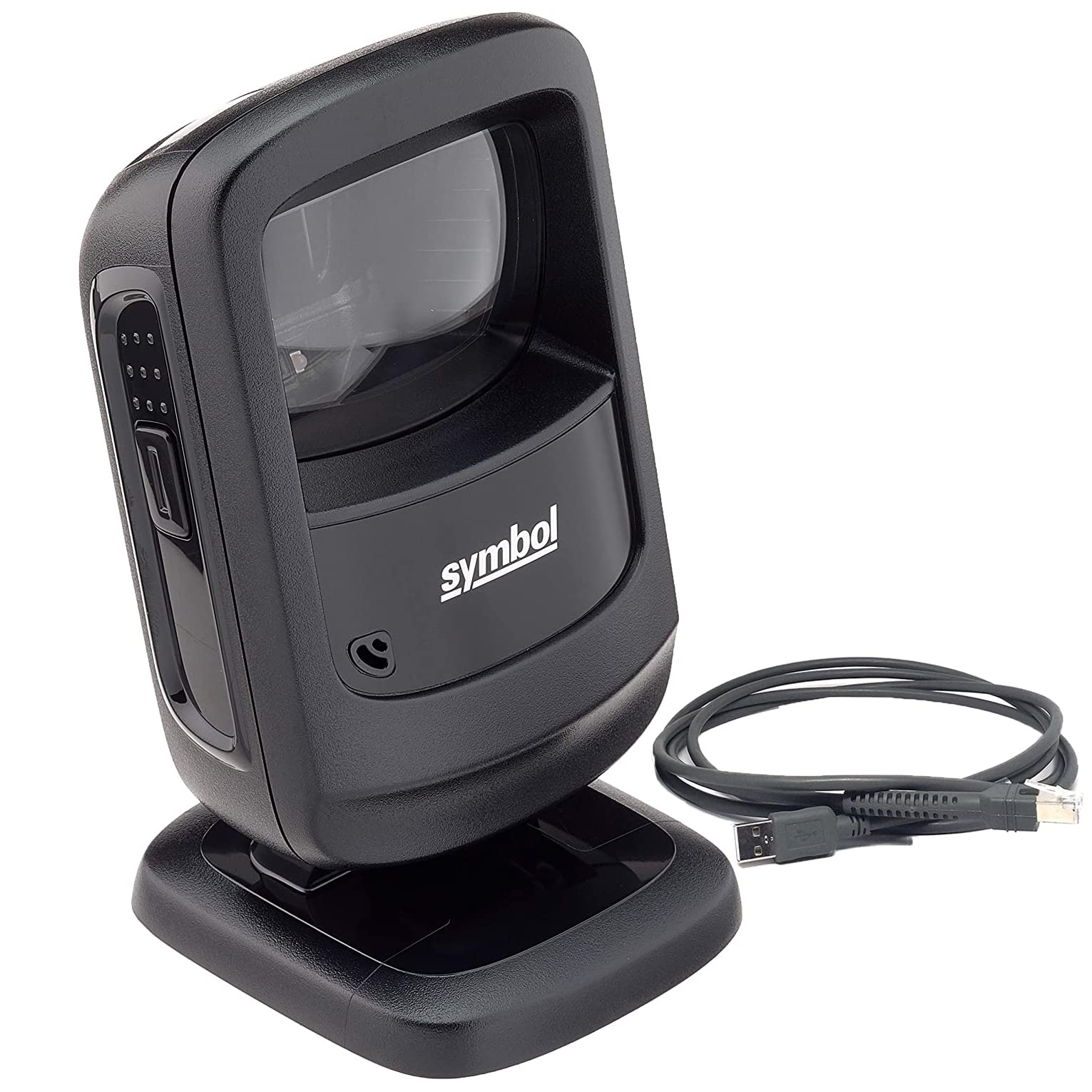 Zebra Symbol DS9208 Handsfree Standard Range Barcode Scanner with Shielded USB Cable, Black - Scans 1D, 2D and PDF417 Barcodes, LED Aimer - DS9208-SR00004NNWW YKGAV