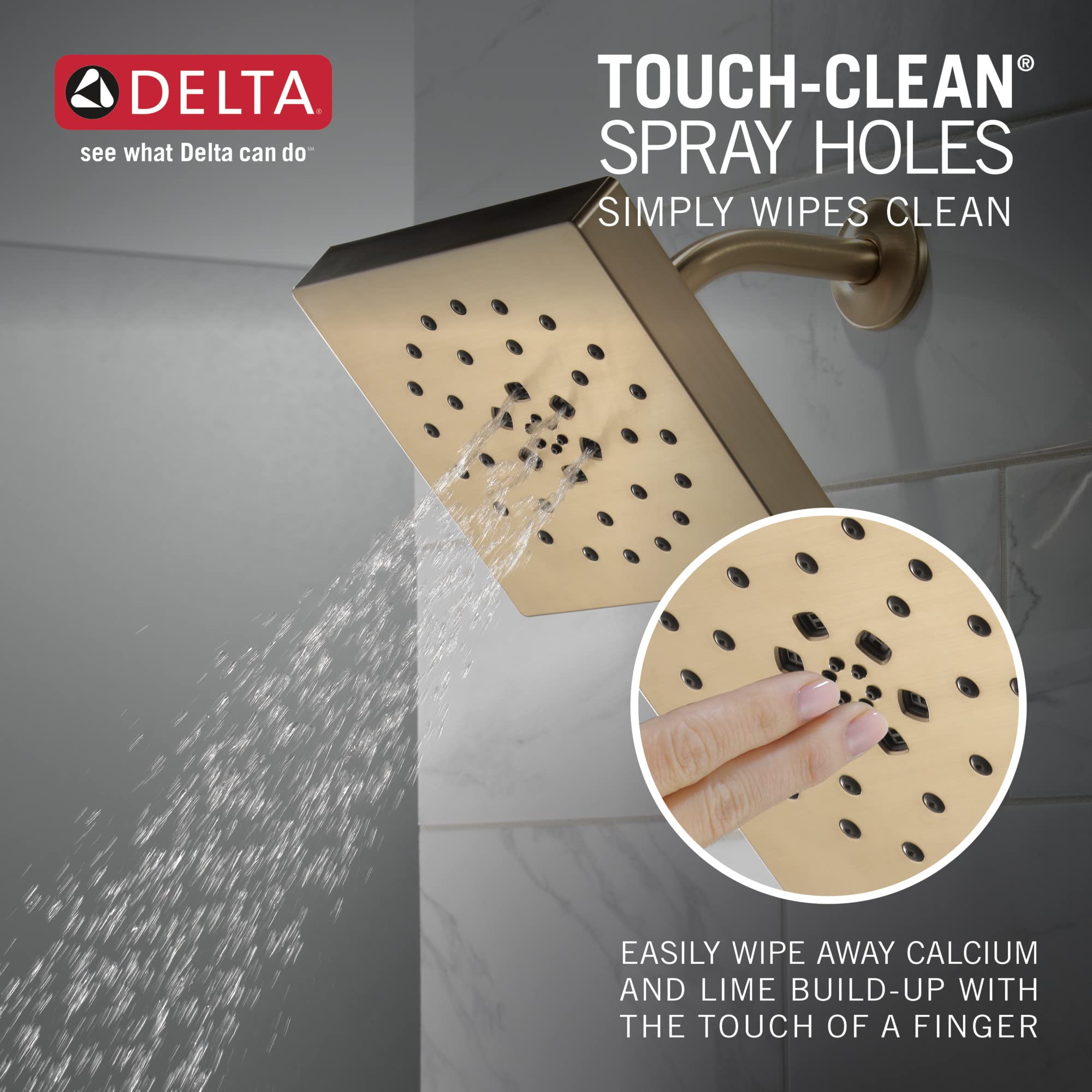 Delta -faucet 52484-CZ-PR Universal Showering Components Showerhead, Lumicoat Champagne Bronze