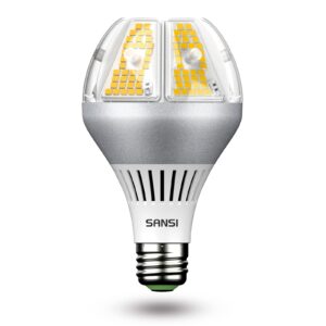 sansi 6500 lumens a21 led light bulb, bright 450w equivalent e26 led bulb, 5000k daylight non-dimmable 25,000-hour lifetime safe 35w bulb for home workspace