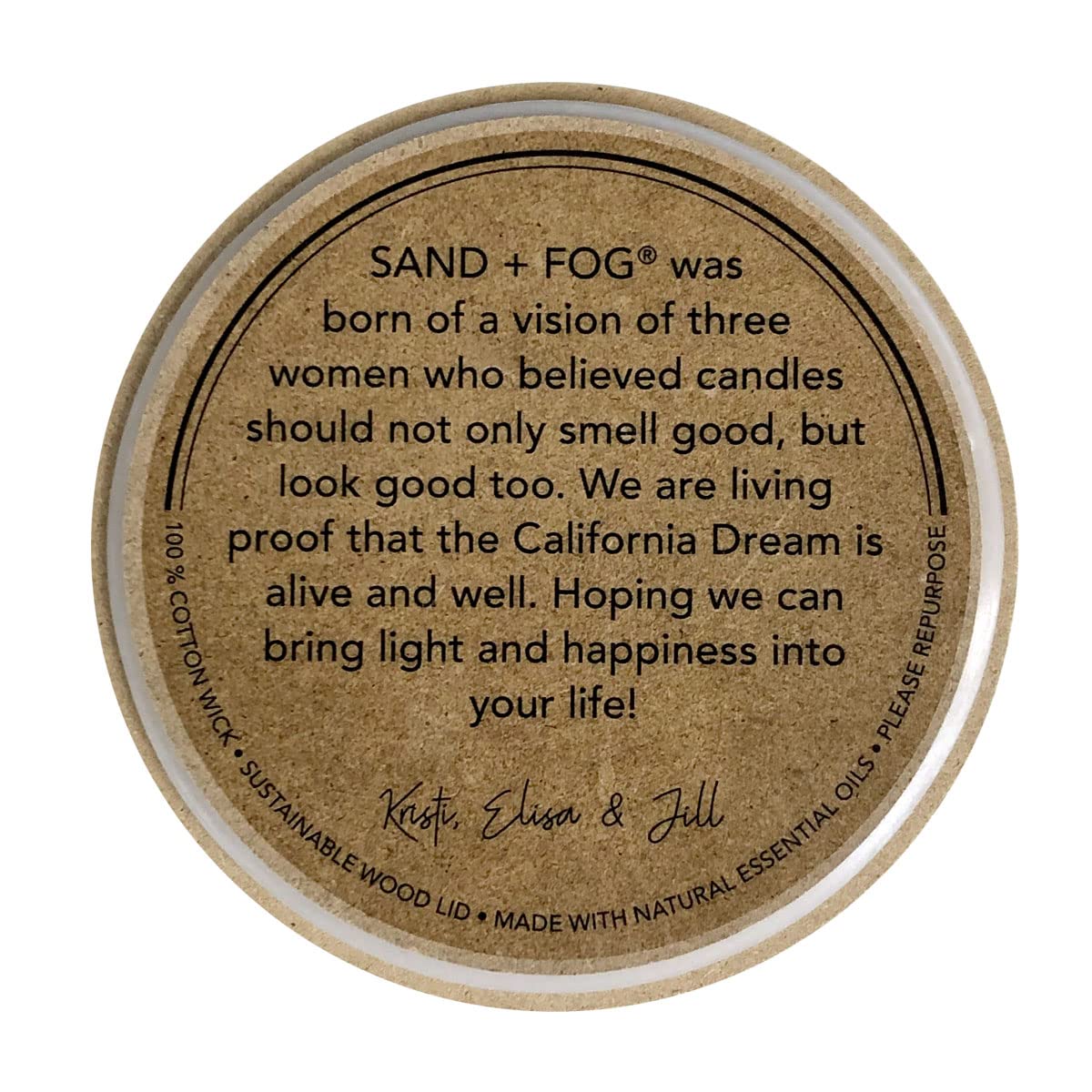 Sand + Fog Scented Candle - California Beach House – Additional Scents and Sizes – 100% Cotton Lead-Free Wick - Luxury Air Freshening Jar Candles - Perfect Home Decor – 12oz