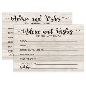 farhtinanfx 50 wedding advice and wishes cards, for bride and groom weddings, brida shower activity, advice and wishes for the happy couple (4" x 6")