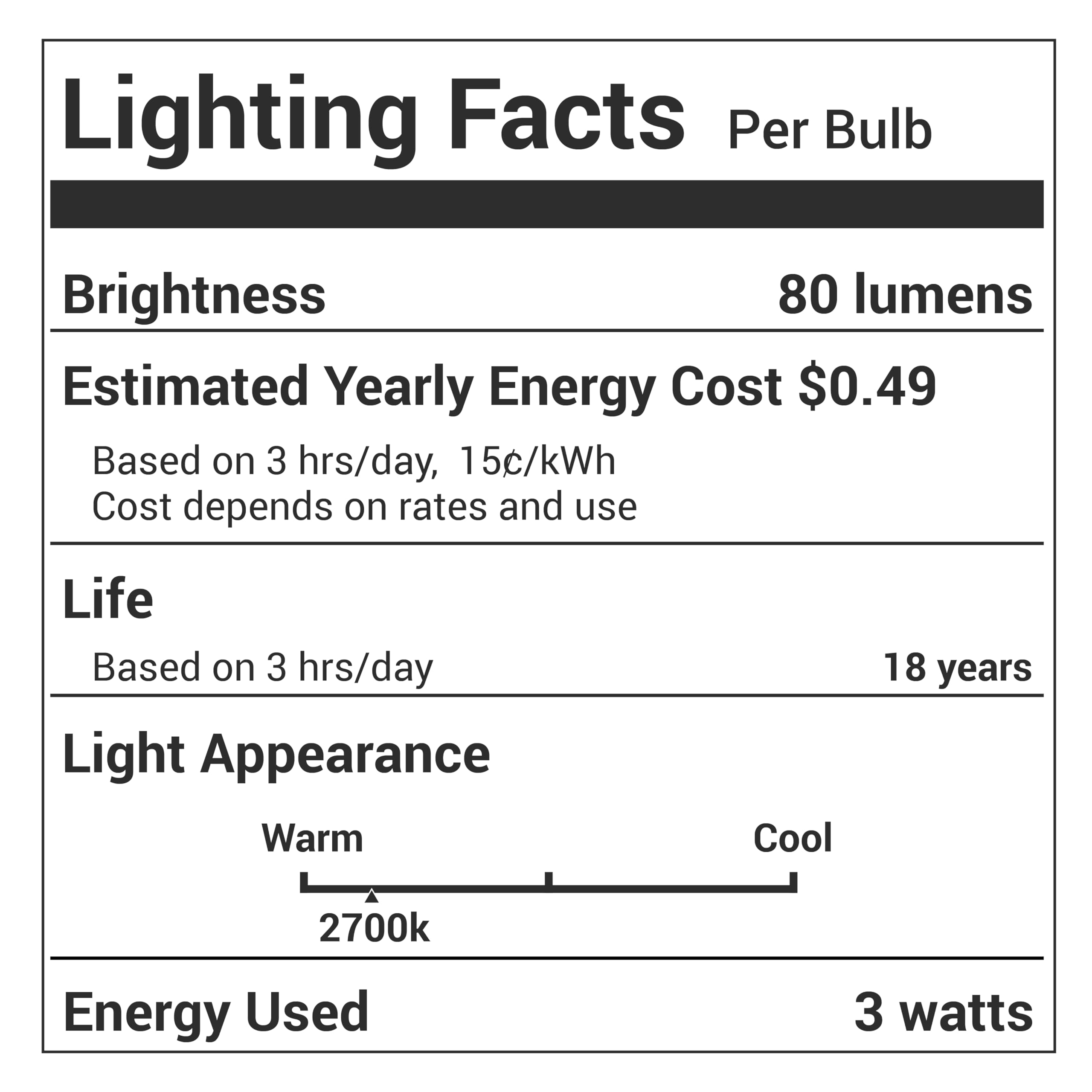 BlueStars 3W C7 E12 Candelabra Base LED Light Bulbs 120V, 15W Equivalent, 2700K Warm White, Clear Glass for Indoor Outdoor Christmas Holiday Home Decoration - Pack of 6