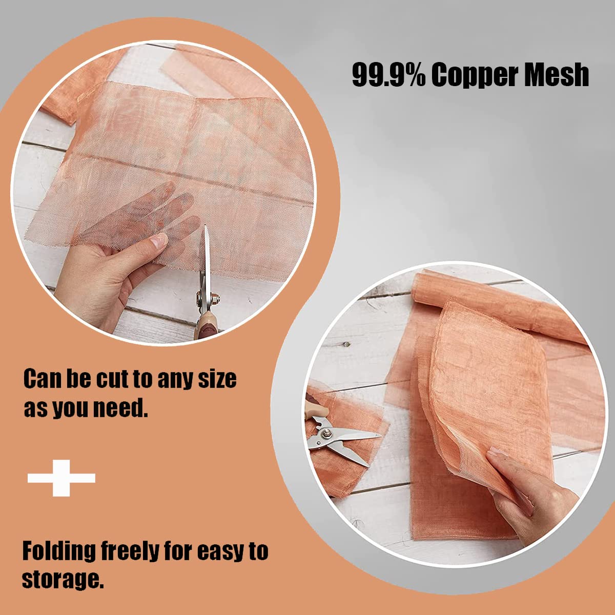 4 Pack 30 Mesh 99.9% Pure Copper Screen Woven Mesh Screen, Copper Mesh Cloth Fine Mesh, 5.9x19.68 Inch