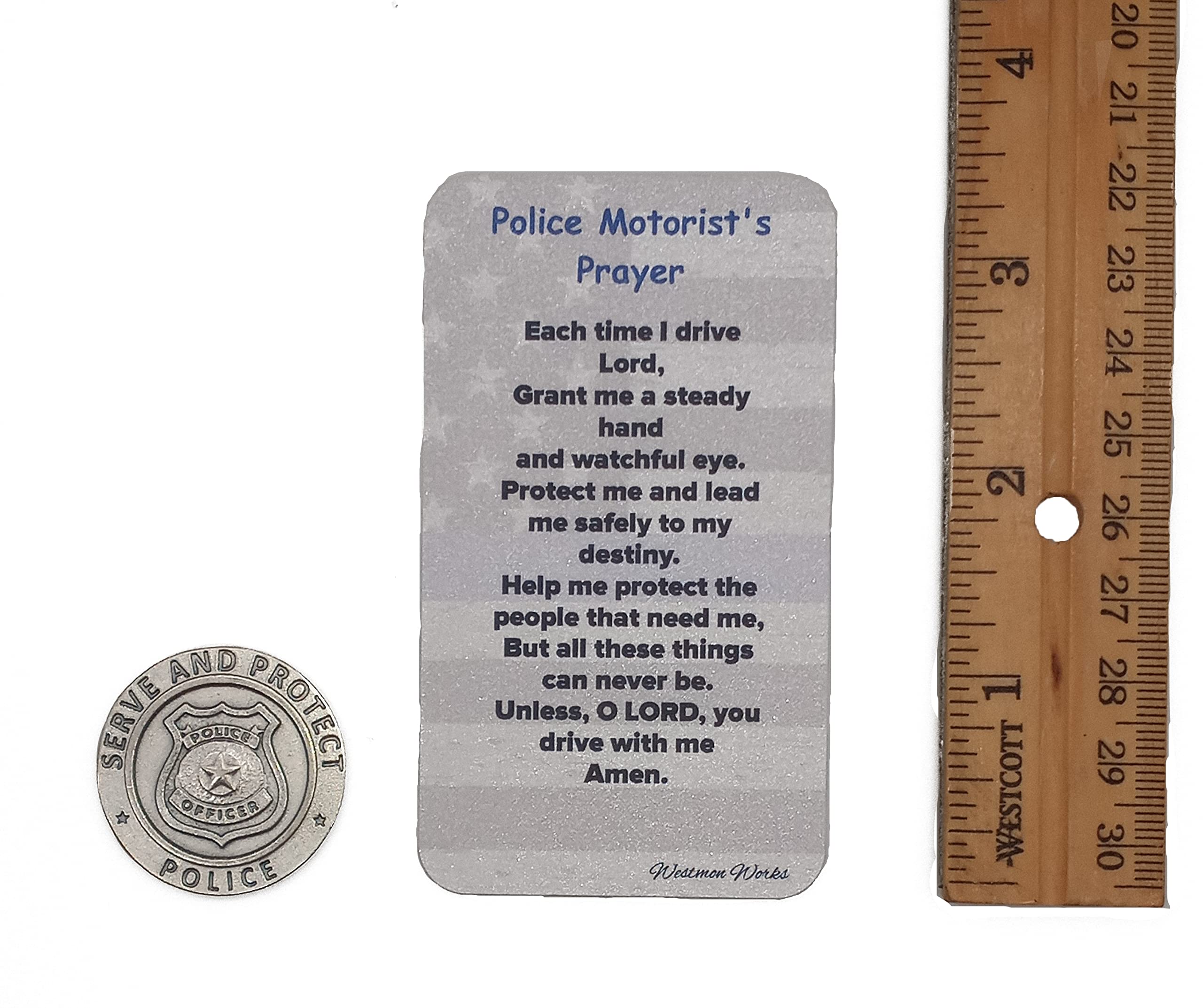 Saint Michael Police Token Set with Officers Holy Prayer Card