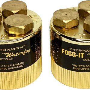 Fogg It Misting Watering Nozzles (2 Pack) 1/4 GPM - Super SuperFine Volume | Designed for misting delicate seedlings or for raising humidity around wilting plants. Made in the U.S.A. from solid brass