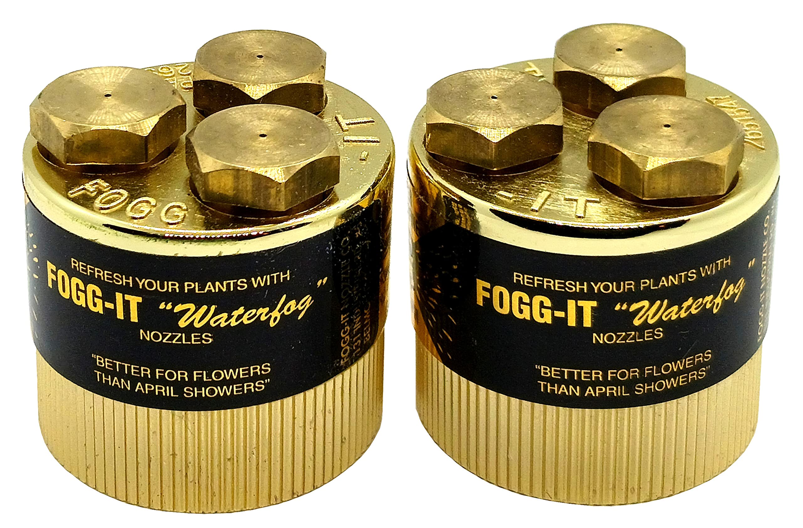 Fogg It Misting Watering Nozzles (2 Pack) 1/4 GPM - Super SuperFine Volume | Designed for misting delicate seedlings or for raising humidity around wilting plants. Made in the U.S.A. from solid brass