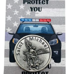 Saint Michael Police Token Set with Officers Holy Prayer Card