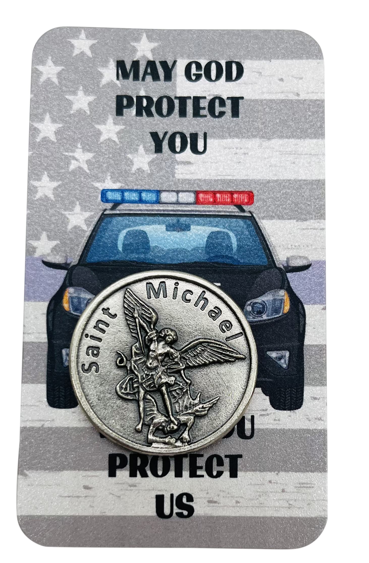 Saint Michael Police Token Set with Officers Holy Prayer Card