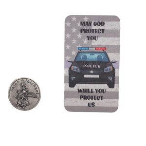 Saint Michael Police Token Set with Officers Holy Prayer Card