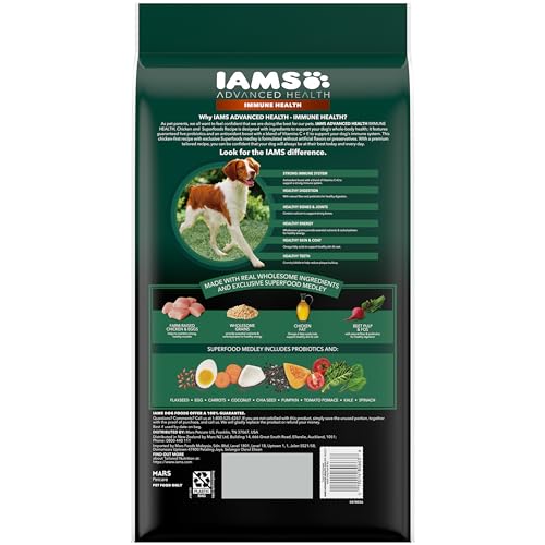 IAMS Advanced Health Immune Health Adult Dry Dog Food Chicken & Exclusive Superfoods Medley Recipe, 6 lb. Bag