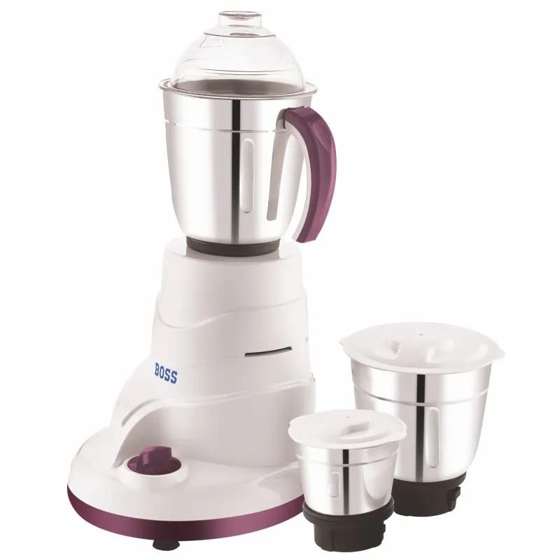 Boss All Time Plus Mixer Grinder 110V, 750 Watts, 3 Stainless Steel Jar (Purple)