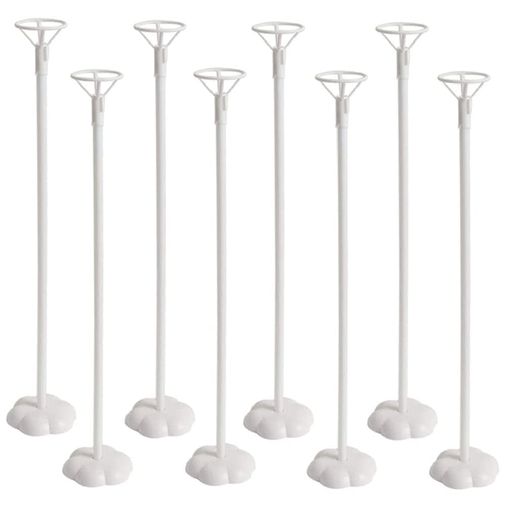 15 Set Balloon Stick Stand Kit, Balloon Cup with Balloon Pole and Table Desktop Stand Base Support Holder for Wedding Birthday Baby Shower Any Party Balloon Accessories(White)